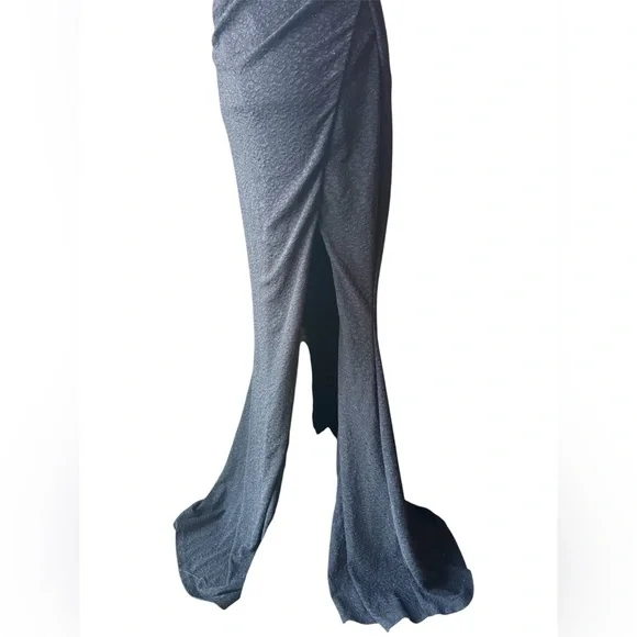 Windsor black sparkle open mid evening gown party prom homecoming EauC Large - Picture 4 of 7